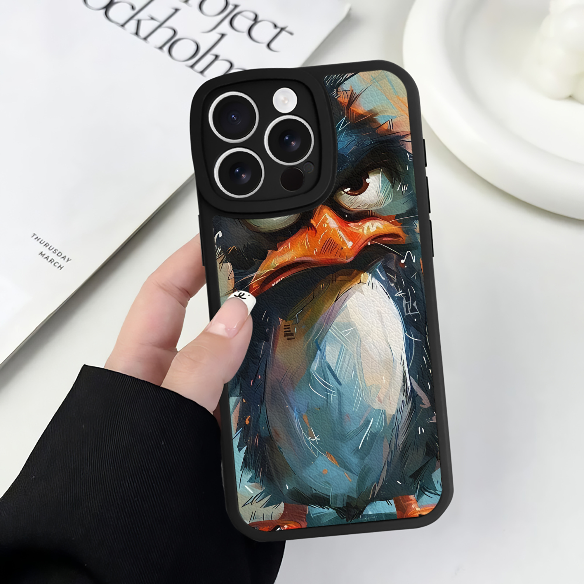 （画像用） Angry Birds アングリーバード 【iPhone 16シリーズ対応】シリコンスマホケース（レザー調） 材質：シリコン